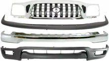Load image into Gallery viewer, Front Bumper Chrome + Valance + Upper Filler + Grille For 2001-04 Toyota Tacoma
