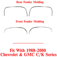 Load image into Gallery viewer, Front&amp;Rear Fender Chrome Trim Moldings LH&amp;RH For 1988-2000 Chevy &amp;GMC C/K Series