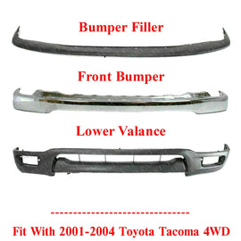 Front Bumper Chrome Kit For 2001-2004 Toyota Tacoma 4WD
