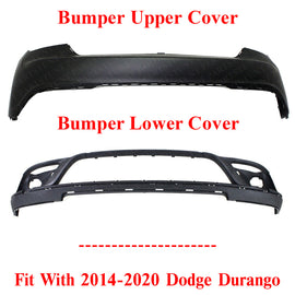 Front Bumper Cover Upper and Lower For 2014-2020 Dodge Durango