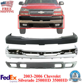Front Bumper Chrome Kit For 2003-2006 Chevrolet Silverado 2500HD 3500HD