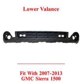 Front Lower Valance Air Deflector Textured Black For 2007-2013 GMC Sierra 1500