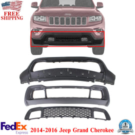 Front Bumper Cover Kit For 2014-2016 Jeep Grand Cherokee