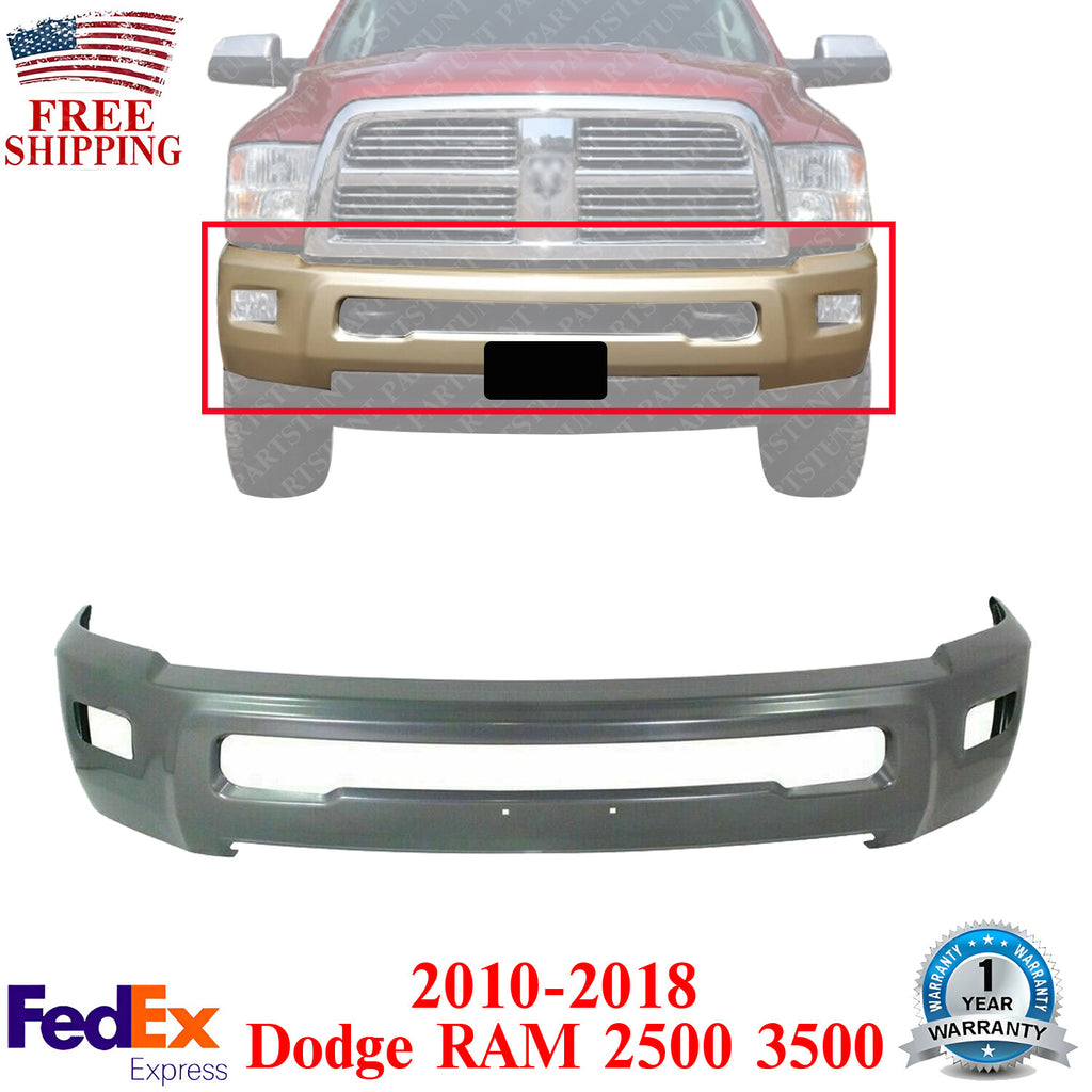 Front Bumper Face Bar Primed With Fog Light Holes For 2010-2018 RAM 2500 3500