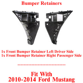 Front Bumper Support Retainer Set For 2010-2014 Ford Mustang