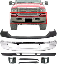Load image into Gallery viewer, Front Bumper + Upper Cover + Valance + Brackets For 2005-2007 Ford F-250 F-350