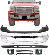 Front Bumper + Upper Cover + Valance + Brackets For 2005-2007 Ford F-250 F-350