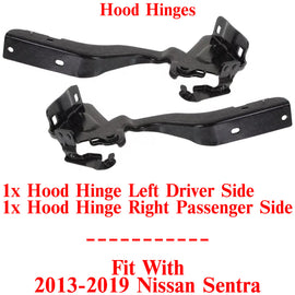 Hood Hinge Set For 2013-2019 Nissan Sentra Driver and Passenger Side 654003SG0A