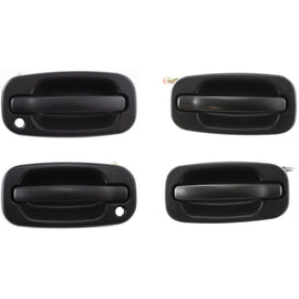 Front & Rear Exterior Door Handles Textured 4 Piece For 99-06 Silverado Sierra