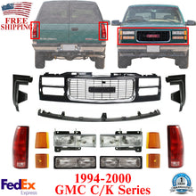 Load image into Gallery viewer, Front Grille + Fillers +Headlights Kit +Tail Lights For 1994-2000 GMC C/K Series