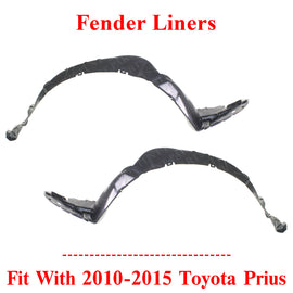 New Front Fender Liner Driver and Passenger Side For 2010-2015 Toyota Prius