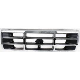 Front Chrome Grille with Headlight Doors Kit For 1992-1996 Ford F-150 Bronco