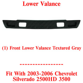 Front Lower Valance Textured Gray For 03-06 Chevrolet Silverado 1500 2500HD 3500