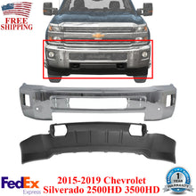 Load image into Gallery viewer, Front Bumper Chrome + Lower  Valance For 2015-19 Chevrolet Silverado 2500HD 3500