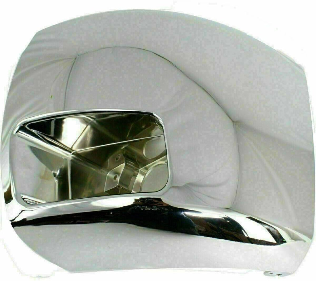 Front Bumper Chrome End Caps + Fog Lights For 07-10 Chevy Silverado 2500HD 3500