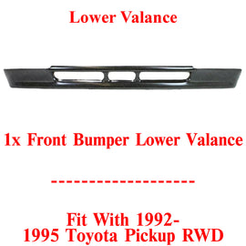 Front Valance For 1992-1995 Toyota Pickup RWD Black