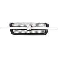New Front Bumper Chrome + Grille + Valence & Brackets For 2003-06 Silverado 1500