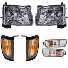 Load image into Gallery viewer, Front Bumper Kit Primed + Grille + Headlights For 2001-2004 Toyota Tacoma 2WD