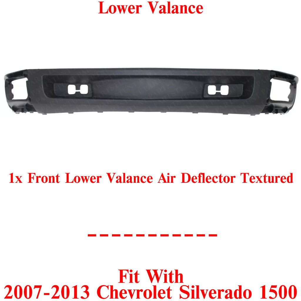 Front Lower Valance Air Deflector Textured For 2007-13 Chevrolet Silverado 1500
