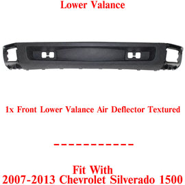 Front Lower Valance Air Deflector Textured For 2007-13 Chevrolet Silverado 1500