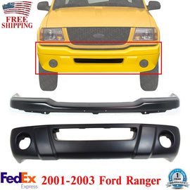 Front Bumper Kit For 2001-2003 Ford Ranger Black