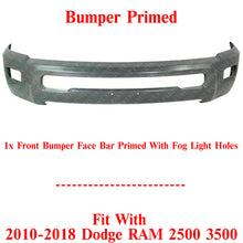 Load image into Gallery viewer, Front Bumper Face Bar Primed With Fog Light Holes For 2010-2018 RAM 2500 3500