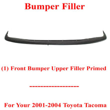 Load image into Gallery viewer, Front Bumper Upper Filler Primed For 2001-2004 Toyota Tacoma