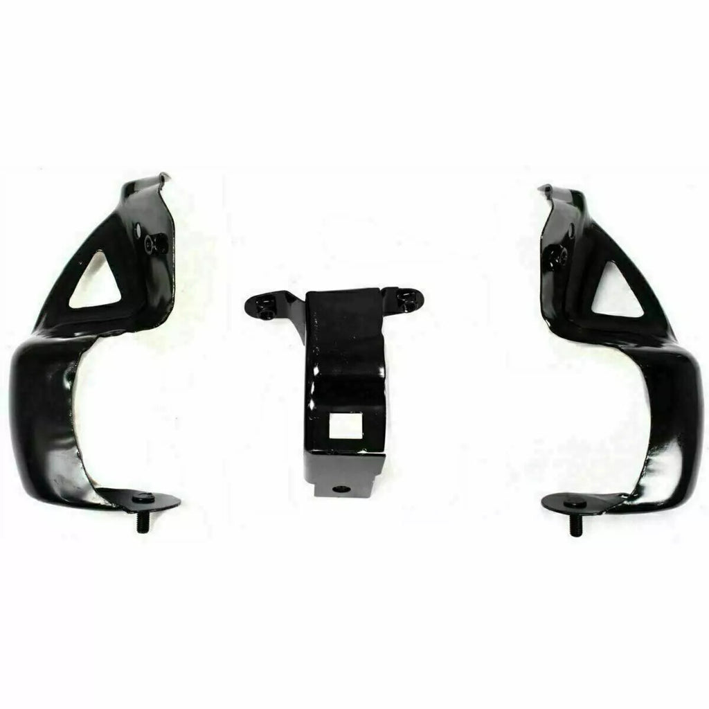 Front Bumper Chrome Steel Kit w/ Brackets For 01-02 Chevy Silverado 2500HD 3500
