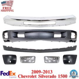 Front Bumper Kit With Tow Hook Holes For 2009-2013 Chevrolet Silverado 1500