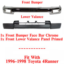Load image into Gallery viewer, Front Bumper Face Bar Chrome + Lower Valance Primed For 1996-1998 Toyota 4Runner