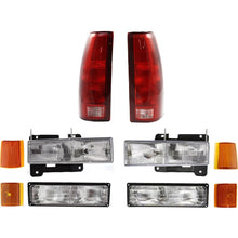 Load image into Gallery viewer, Front Grille + Fillers +Headlights Kit +Tail Lights For 1994-2000 GMC C/K Series