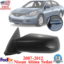 Load image into Gallery viewer, Front Power Mirror Left Driver Side Primed For 2007-2012 Nissan Altima Sedan