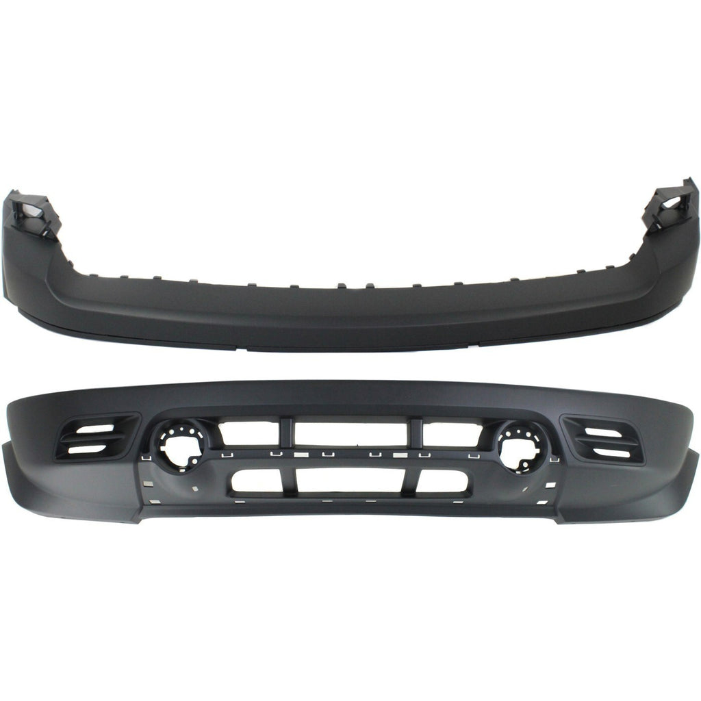 Bumper Cover For 2011-2017 Jeep Patriot Front Upper and Lower With Molding Hole