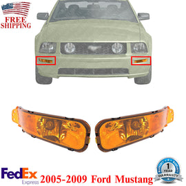 Front Turn Signal Lights Assembly Left & Right Side For 2005-2009 Ford Mustang