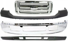 Load image into Gallery viewer, Front Bumper Chrome + Grille + Upper &amp; Low Cover For 2005 - 2007 Ford F250 F350