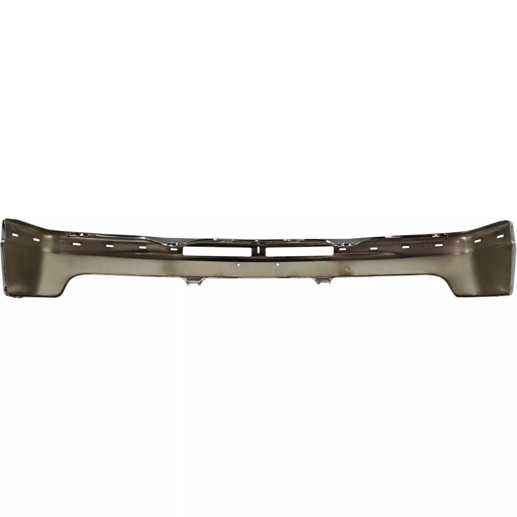 Front Bumper Chrome Steel Kit w/ Brackets For 01-02 Chevy Silverado 2500HD 3500