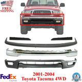 Front Chrome Bumper Kit For 2001-2004 Toyota Tacoma 4WD