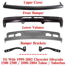 Load image into Gallery viewer, Front Bumper Kit Primed Steel For 1999-2002 Chevy Silverado 1500 Tahoe Suburban