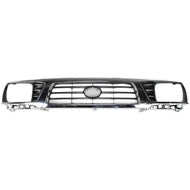 Grille Chrome Shell with Painted Black Insert For 1995-1997 Toyota Tacoma 4WD