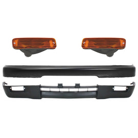 Front Bumper Primed Steel + Signal + Lower Valance For 95-1997 Toyota Tacoma 4WD