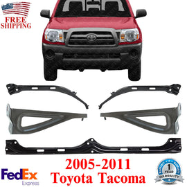 Front Bumper Outer + Centre + Stay Brackets For 2005-2011 Toyota Tacoma