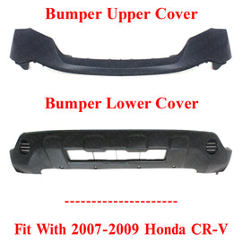 Front Bumper Cover Set For 2007-2009 Honda CR-V Fascias Upper and Lower Pair
