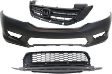Load image into Gallery viewer, Front Bumper Cover Primed + Upper &amp; Lower Grill For 2013-2015 Honda Accord Sedan