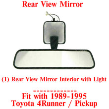 Load image into Gallery viewer, Inside Rear View Mirror with Light For 1989-1995 Toyota 4Runner / Pickup