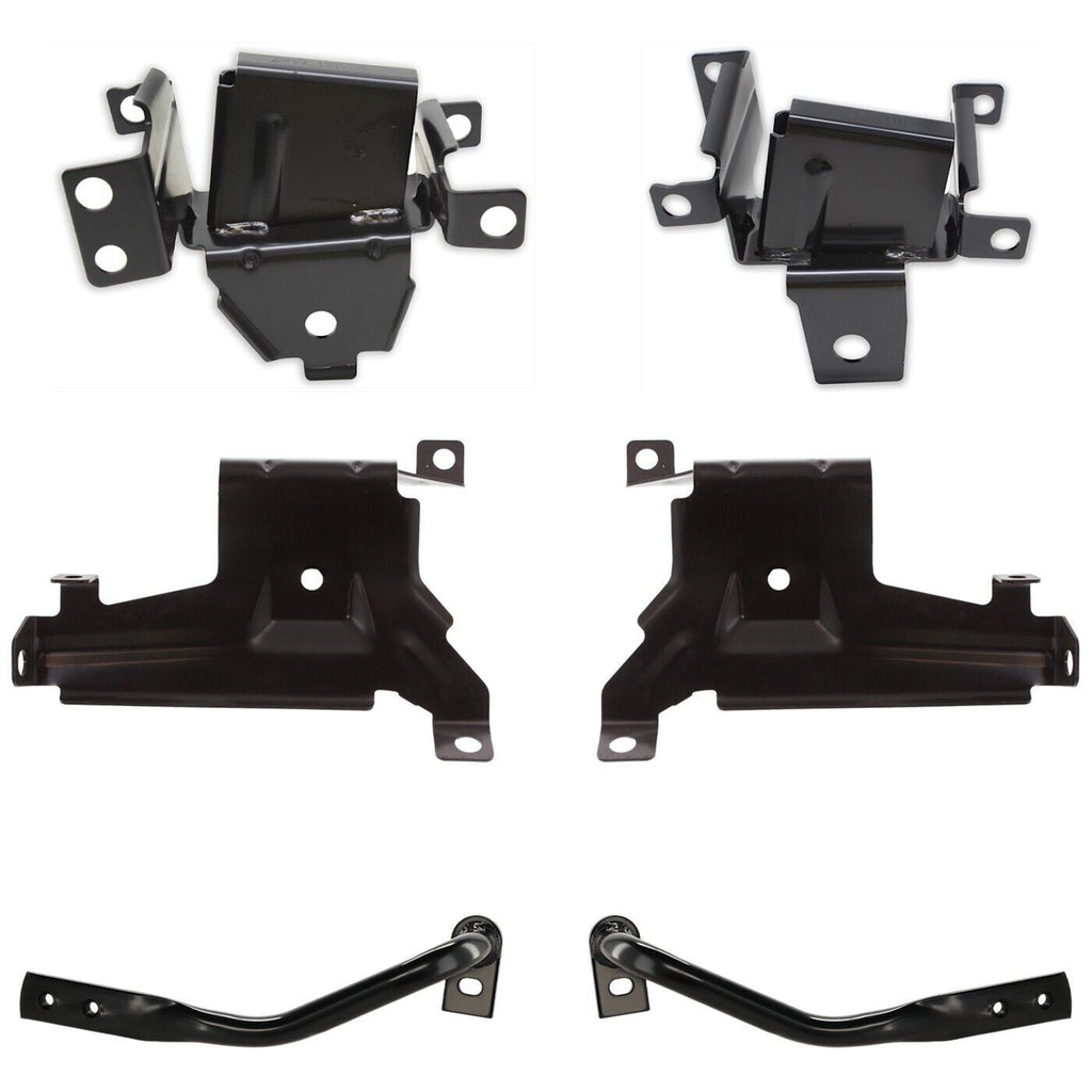 Front Bumper Chrome + Valance + Brackets Kit For 2007-2013 GMC Sierra 1500