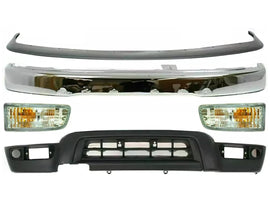 Front Bumper Chrome + Filler + Valance + Signal lights For 99-02 Toyota 4RUNNER