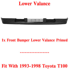 Front Textured Bumper Lower Valance Panel Textured For 1993-1998 Toyota T100