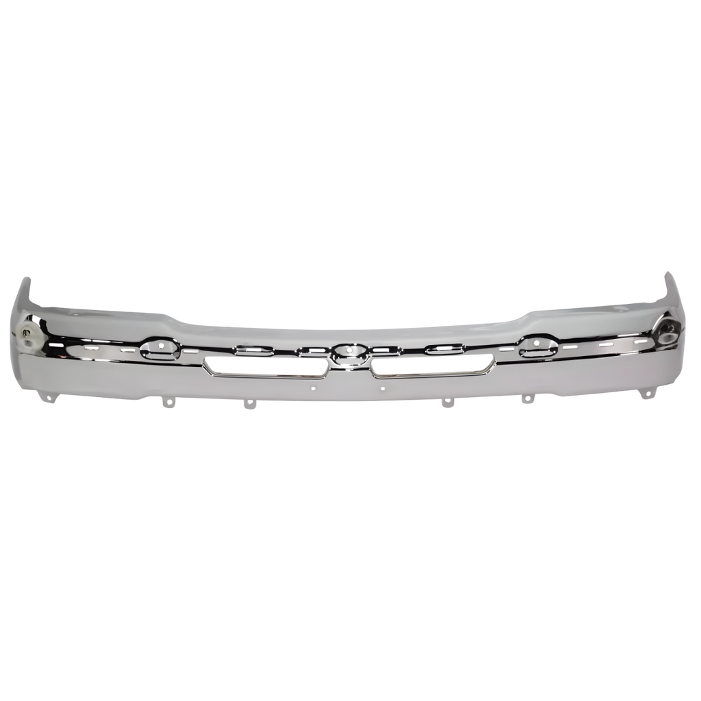 Front Chrome Bumper Kit + Brackets + Grille For 2003-2006 Chevy Silverado 1500