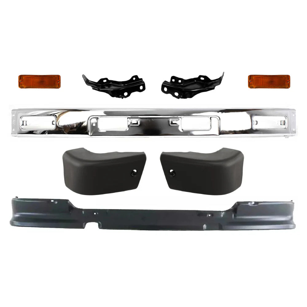 Front Bumper Kit For 1984-1987 Toyota Pickup 4Runner Chrome 4WD