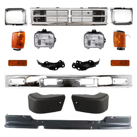 Front Bumper Kit For 1984-1987 Toyota Pickup 4Runner Chrome 4WD